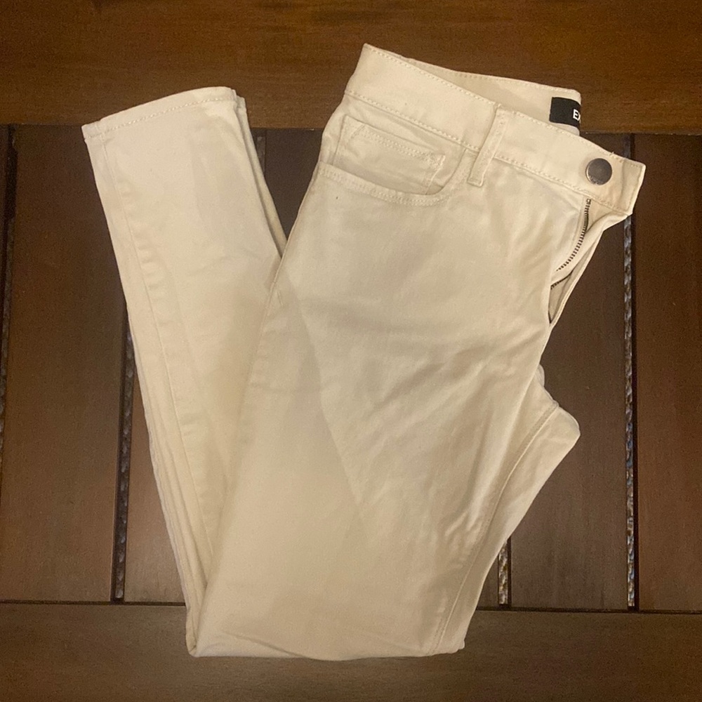 Express Ivory Stretch Mid Rise Legging